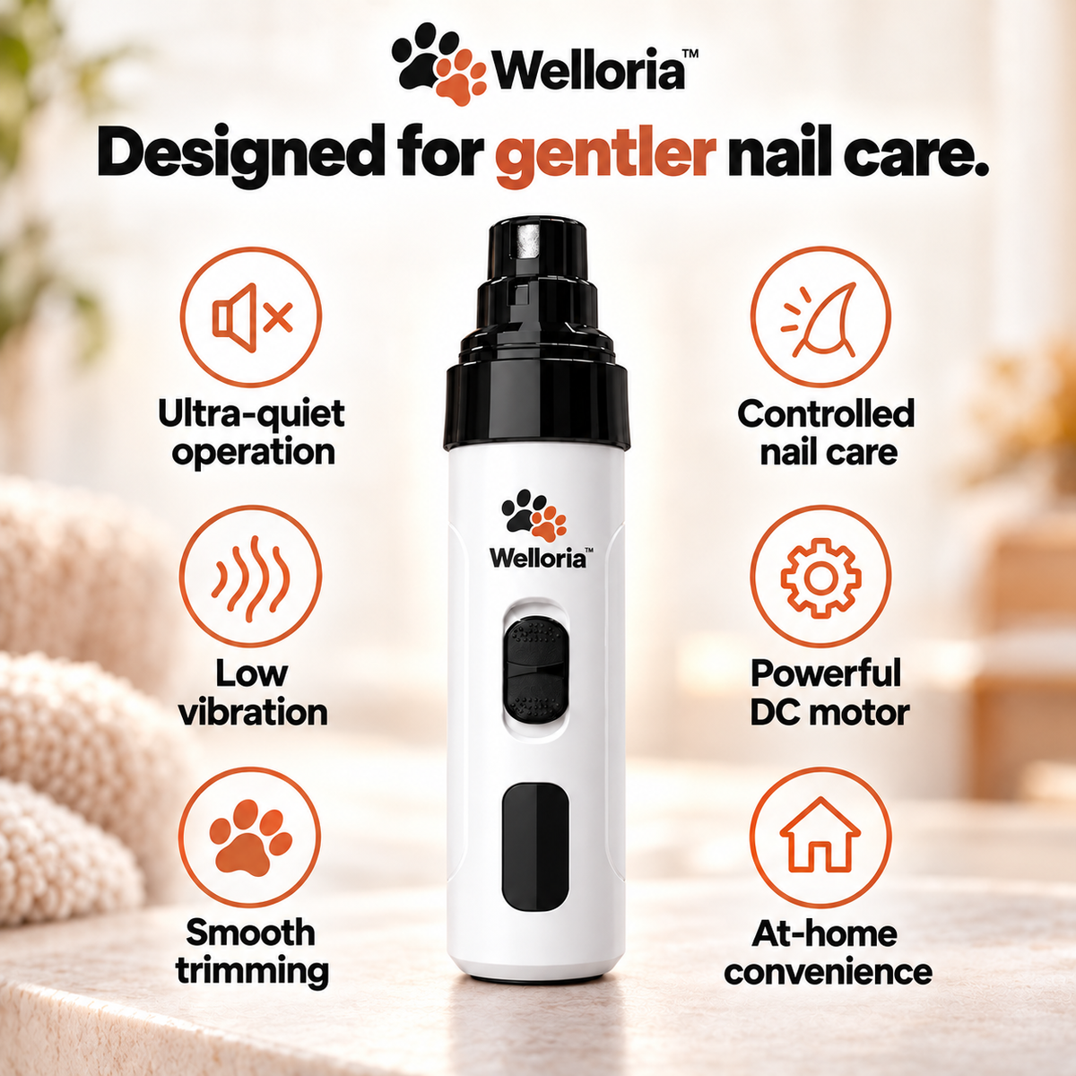 Welloria™ Silent Nail Groomer