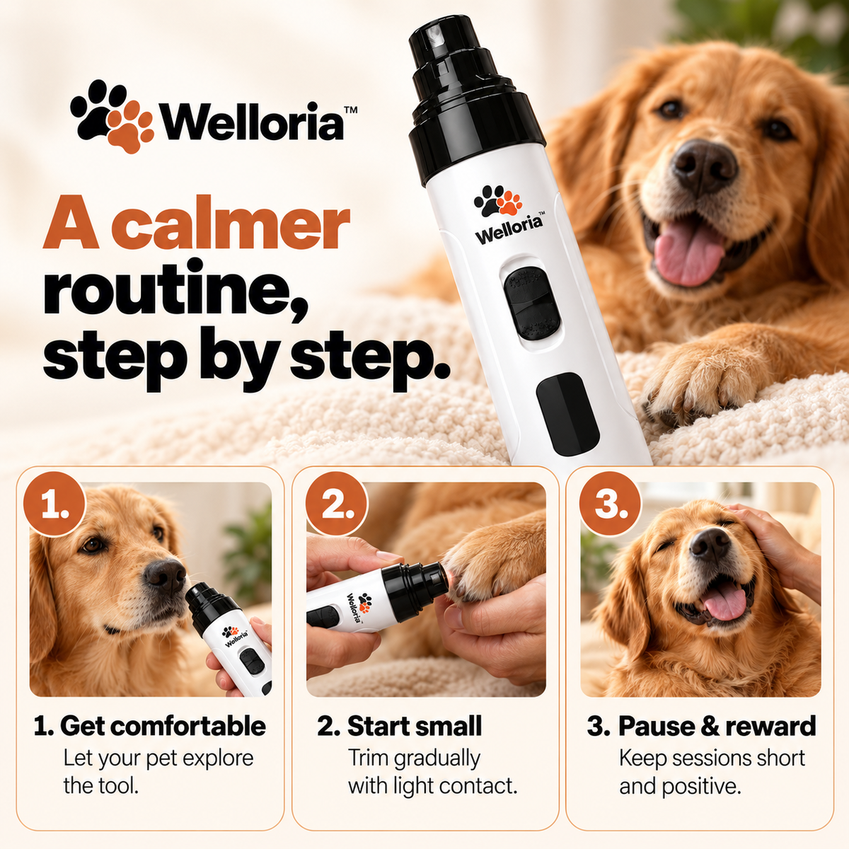 Welloria™ Silent Nail Groomer