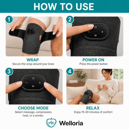 Welloria™ Triple Method Knee Massager