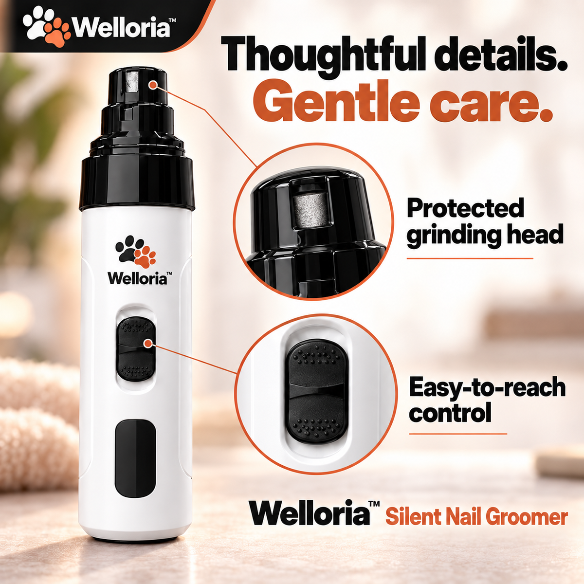 Welloria™ Silent Nail Groomer
