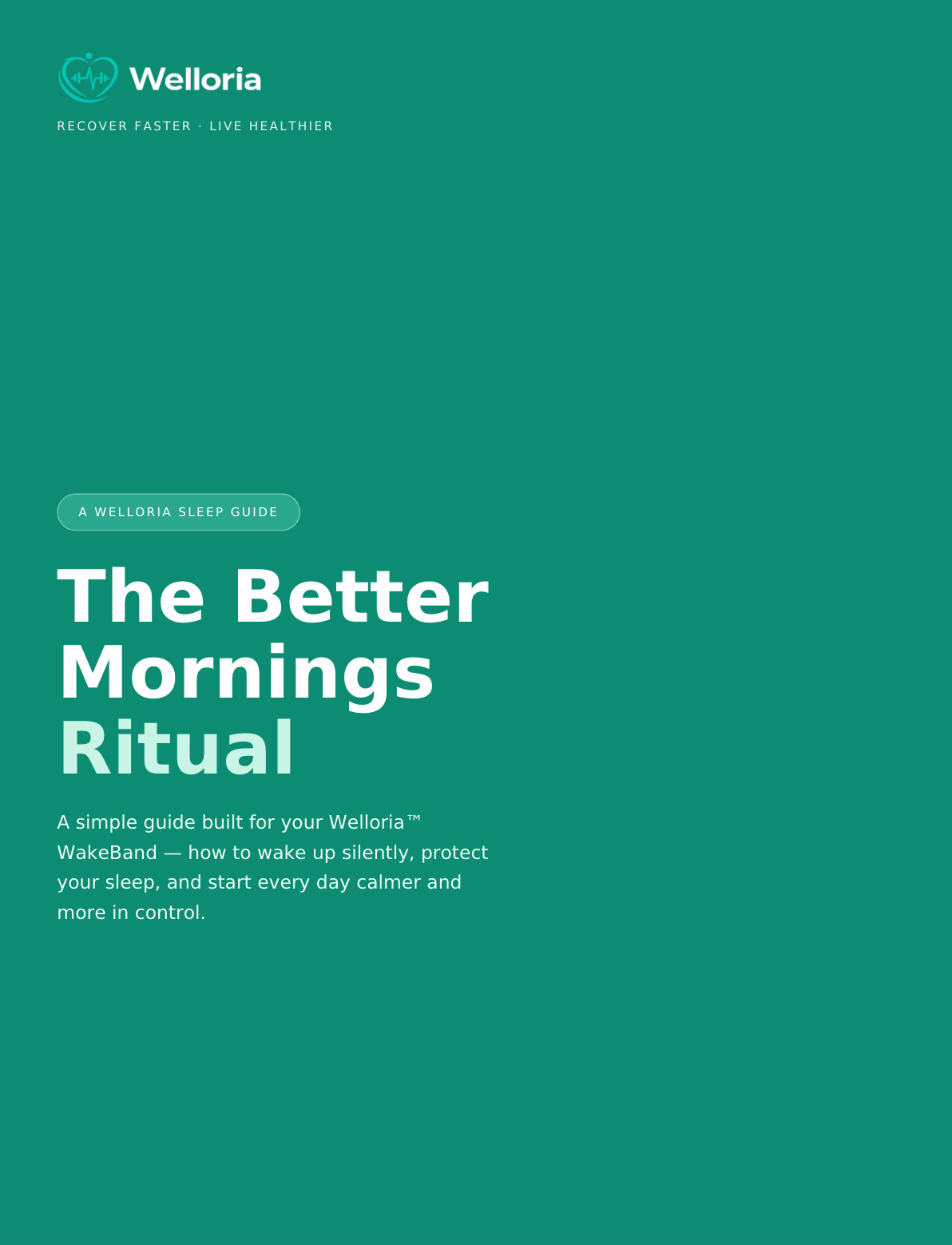 E-book "The Welloria™ Better Mornings Ritual" — Get the Most Out of Your WakeBand