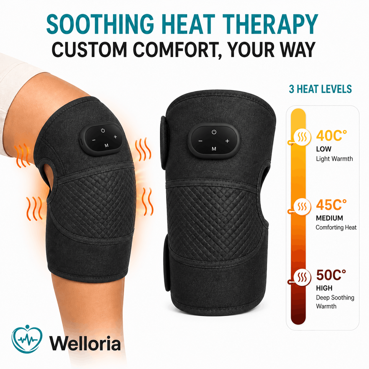 Welloria™ Triple Method Knee Massager