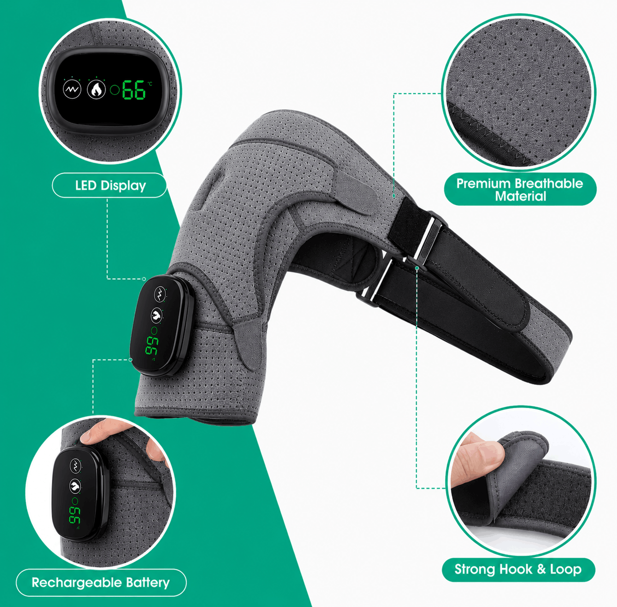 Welloria™ Triple Method Shoulder Massager