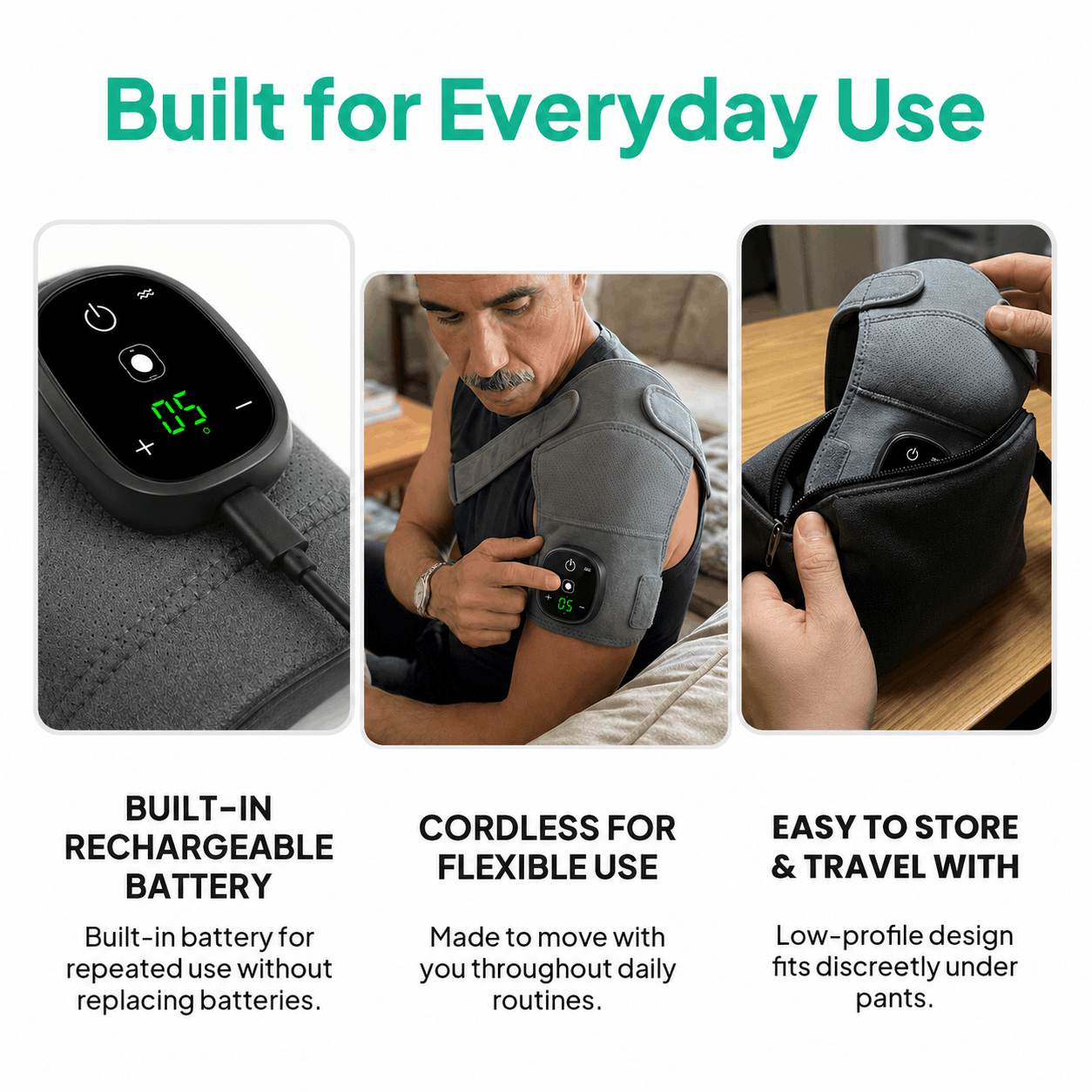 Welloria™ Triple Method Shoulder Massager