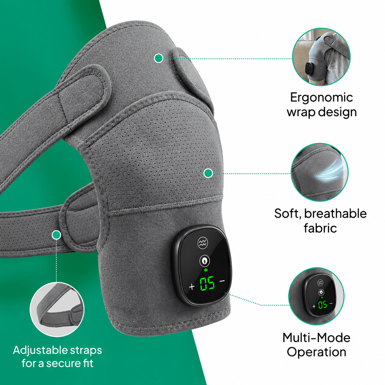 Welloria™ Triple Method Shoulder Massager